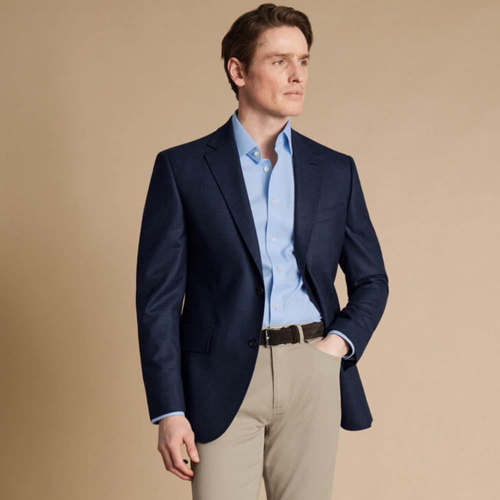 RALPH LAUREN Mens Navy Blue Sport Coat Jacket Blazer 44R EUC $400